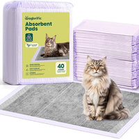Cat Pads Refills for Tidy Cats Breeze Litter System - Super Absorbent 6-Layer Pads for Odor Control, Activated Carbon - 16.9" x 11.4" - Pack of 40 Litter Box Replacement Pads