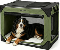 Collapsible Dog Crate for Large Dogs 36 Inch - Green / 42.0"L x 31.0"W x 31.0"H