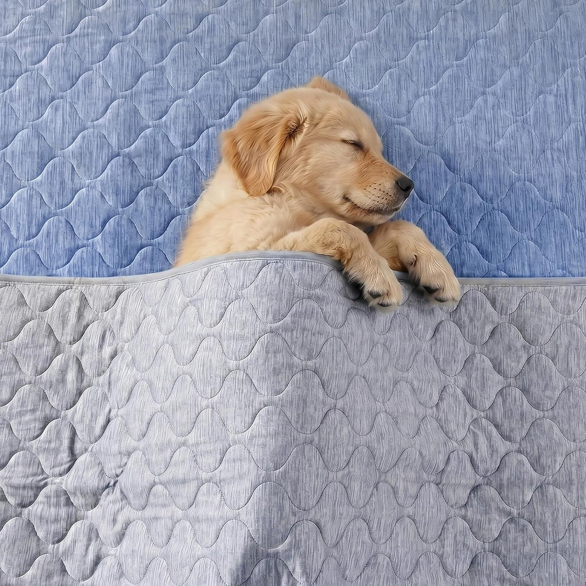 Cozy Bliss Leakproof Cooling Blanket for Large Dogs, Q-Max 0.5 - Heather Silver Grey / 60*80 - image 3