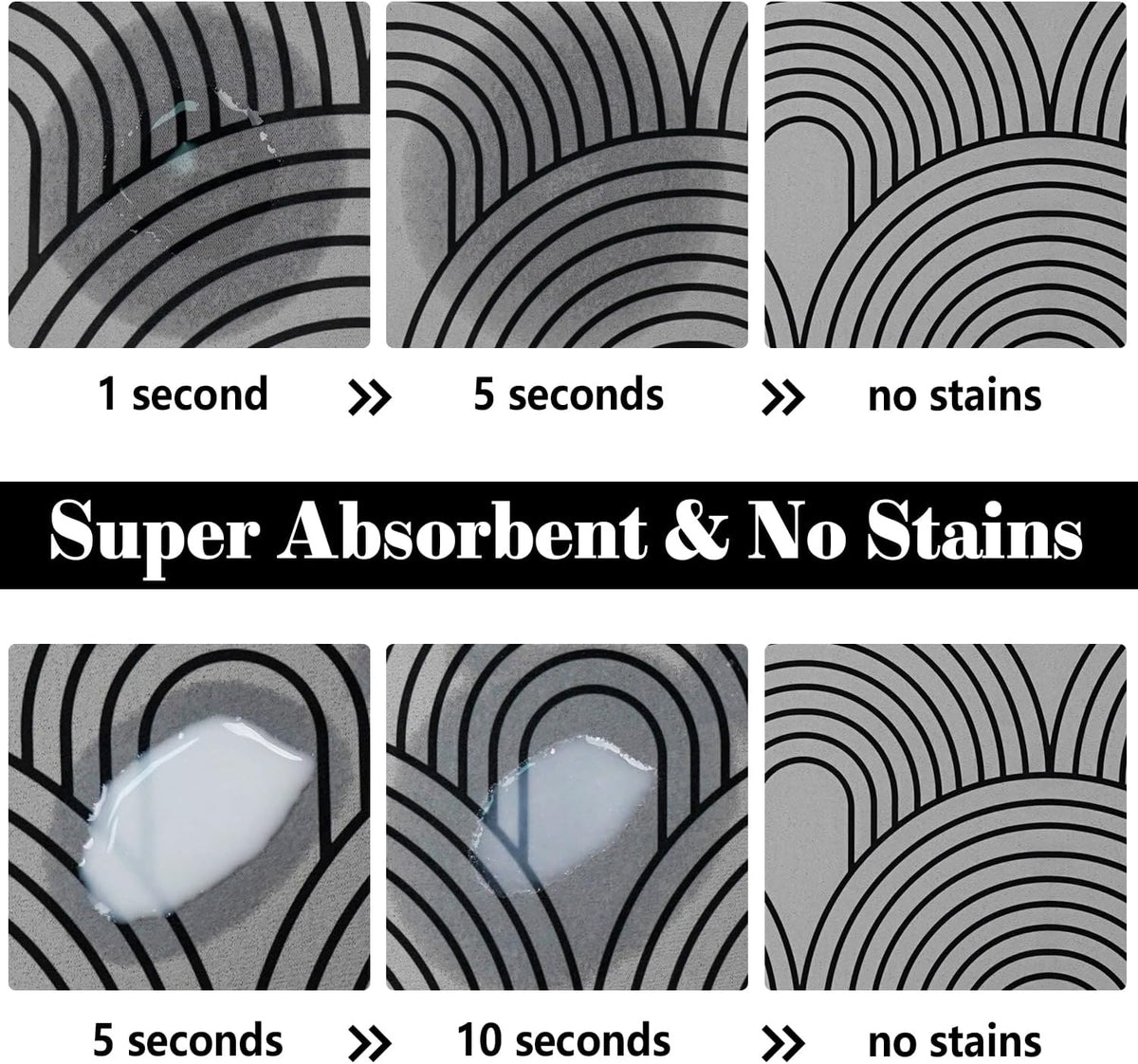 Dog Food Mats for Floors Absorbent, Pet Cat Food Mat - XL(24"×32") / 01-Light Grey - image 2