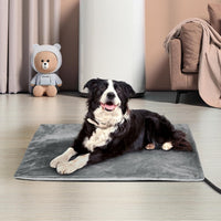 Niubya Pet Heating Pad for Dogs Cats with Timer and Soft Cover - Grey / 35" x 24" - image 4