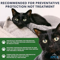Apex Plus Cat Flea and Tick Treatment | 6-Month Supply, Over 1.5 lbs | Flea Treatment for Cats & Kittens | 24-Hour Activation, Waterproof, 30-Day Protection