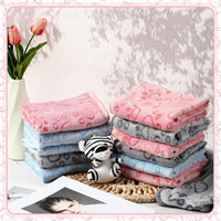 Tegeme 12 Pcs Puppy Blanket for Litter Dog Cat - Pink,gray,blue / 30 x 20 Inch - image 2