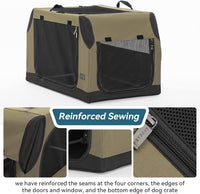 PETSFIT Dog Travel Crate, Soft Sided Dog Crate, Easy to Set Up - 36.0"L x 24.0"W x 23.0"H / Army Green - image 4