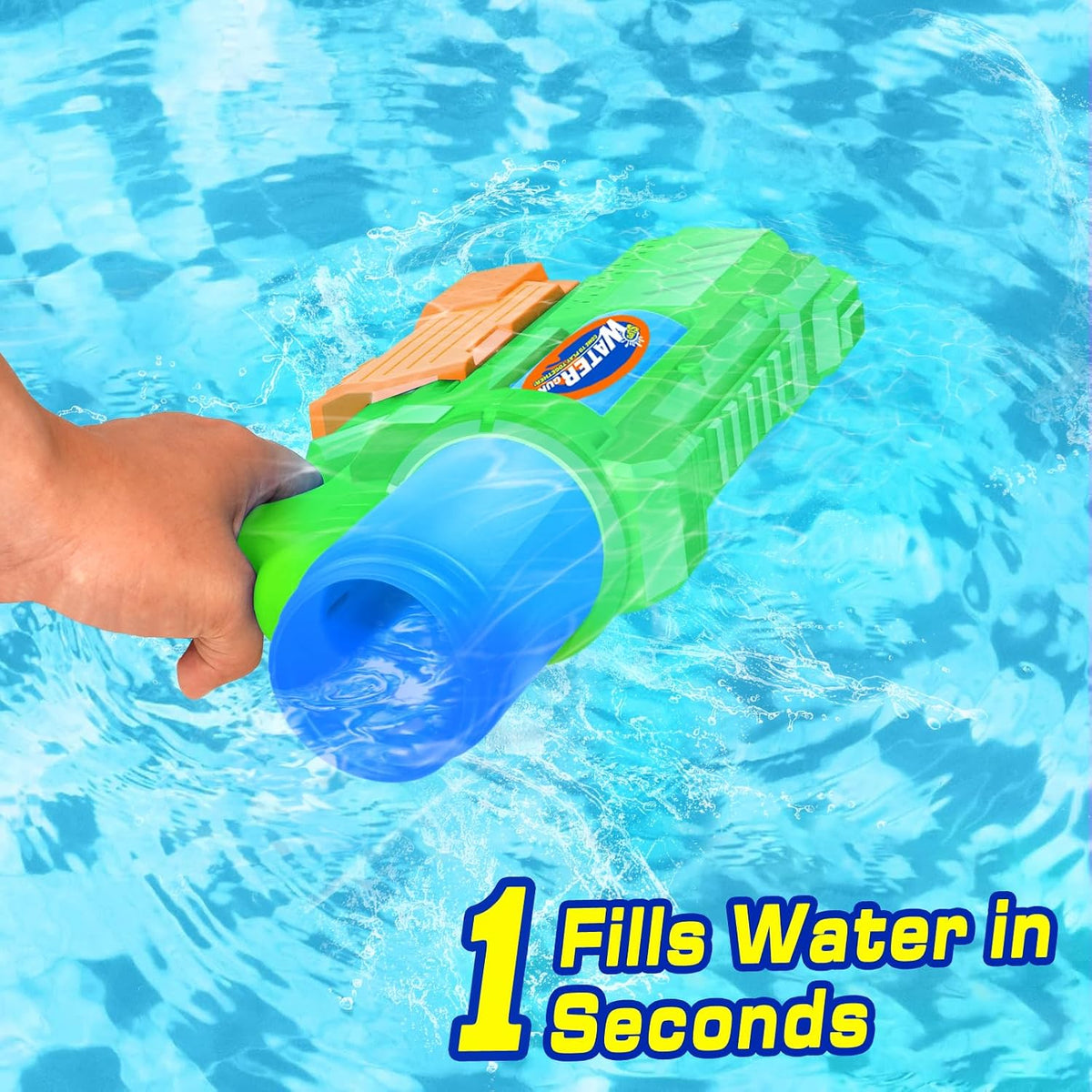 Super Water Gun for Kids Adults: 2 Pack Super Water Gun Soaker 1200cc - Green Blue - image 4