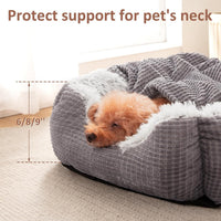 MIXJOY Dog Beds for Small Medium Dogs with Hooded Attached - 35.0"L x 25.0"W x 9.0"Th - image 3