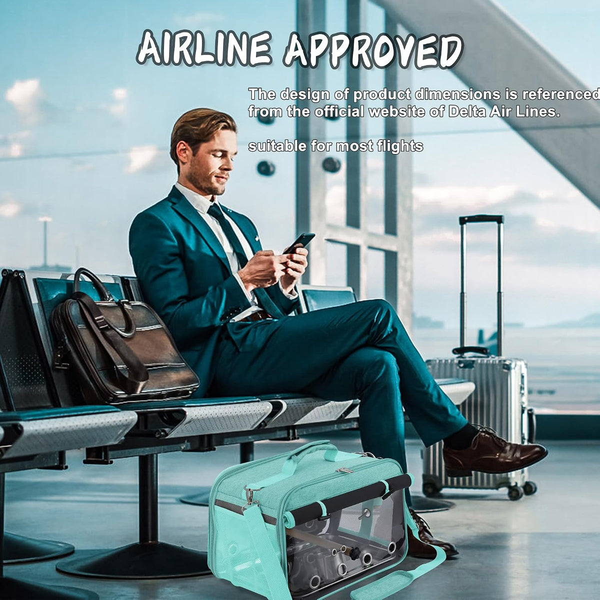 Bird Carrier Airline Approved - Green - image 2