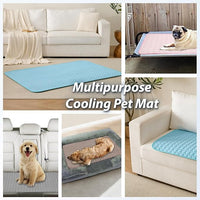 MICROCOSMOS Summer Cooling Mat & Sleeping Pad- Water Absorption Top, Materials Safe, Easy Carry, EZ Clean. Keep Cooling for Pets, Kids and Adults.(Pink, 36" x36")