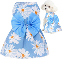 choyaxo Floral Dog Dress Cute Dog Skirt Pet Dress Summer Pet Clothes - Leaf / Large