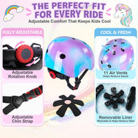 Unicorn Catcher Kids Helmet and Knee Pads Set - Blue Purple / Small: 3-8 year - image 4