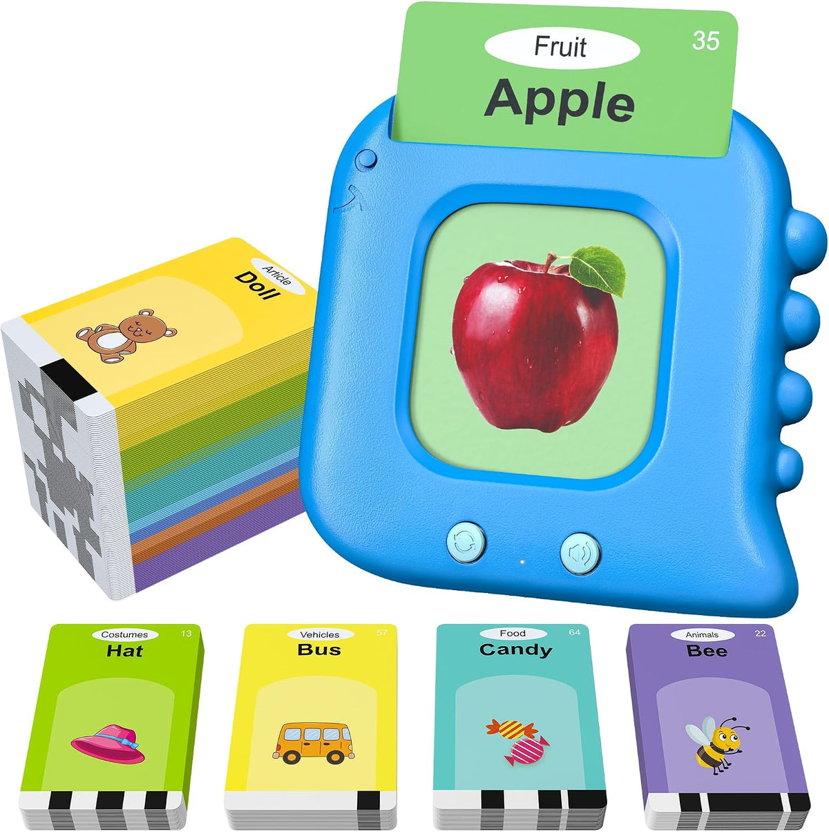 Talking Flash Cards,Kids Toddler Flash Cards with 240 Sight Words – Fun for Kids & Family - Blue