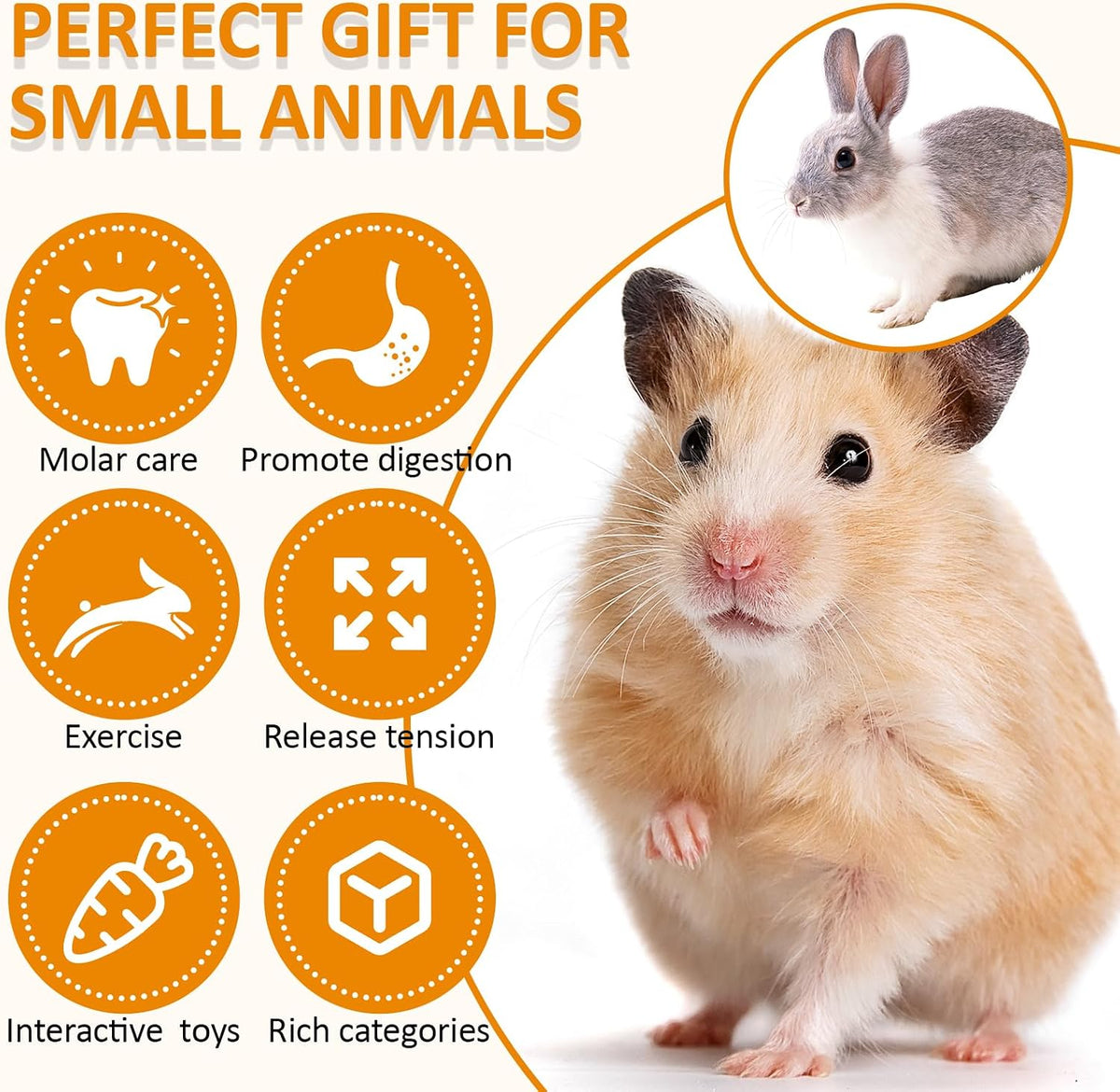 52Pcs Rabbit Chew Sticks, Guinea Pig Toys - 28Pack-hamster toys - image 4