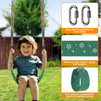 SELEWARE Black High Back Full Bucket Toddler Swing Seat w/Adjustable - Green Swing Seat (1 Pack) - image 3