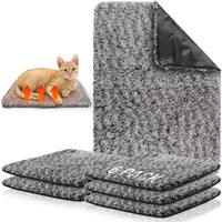 Drydiet 6 Pack Self Warming Pet Cat Dogs Pad 18 x 24 Inch Grey – Essentials for Cats - 18 x 24 Inch / Grey