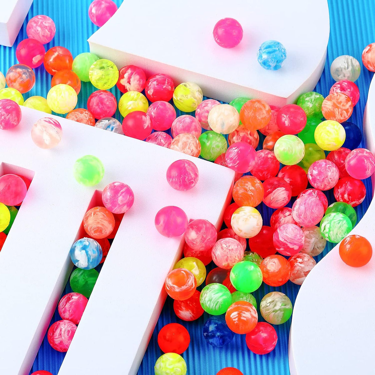 Sumind 100 Pcs 0.78 Inch Kids Small Bouncy Balls Bulk for Party Favor - 0.78 Inch / 200 - image 3