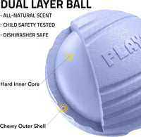 Playology Durable Large Dual Layer Dog Ball, Peanut Butter Scent - Medium / Blueberry - image 2