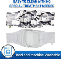 Male Dog Belly Manner Band Wraps Nappies, Blue Green and Purple - Camo / Large (20"-31" Waist) - image 4