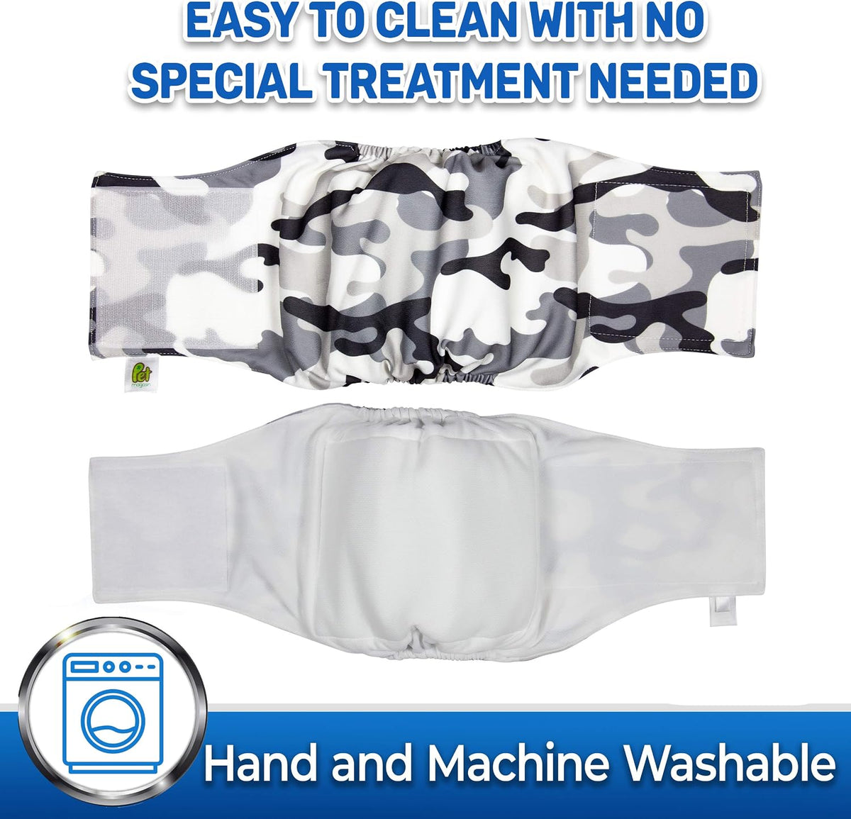 Male Dog Belly Manner Band Wraps Nappies, Blue Green and Purple - Camo / Large (20"-31" Waist) - image 4