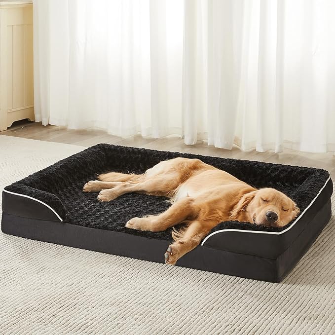 WNPETHOME Dog Beds for Large Sized Dogs, Washable Orthopedic Dog Couch Sofa Bed with Waterproof Lining & Non-Skid Bottom for Pet Sleeping