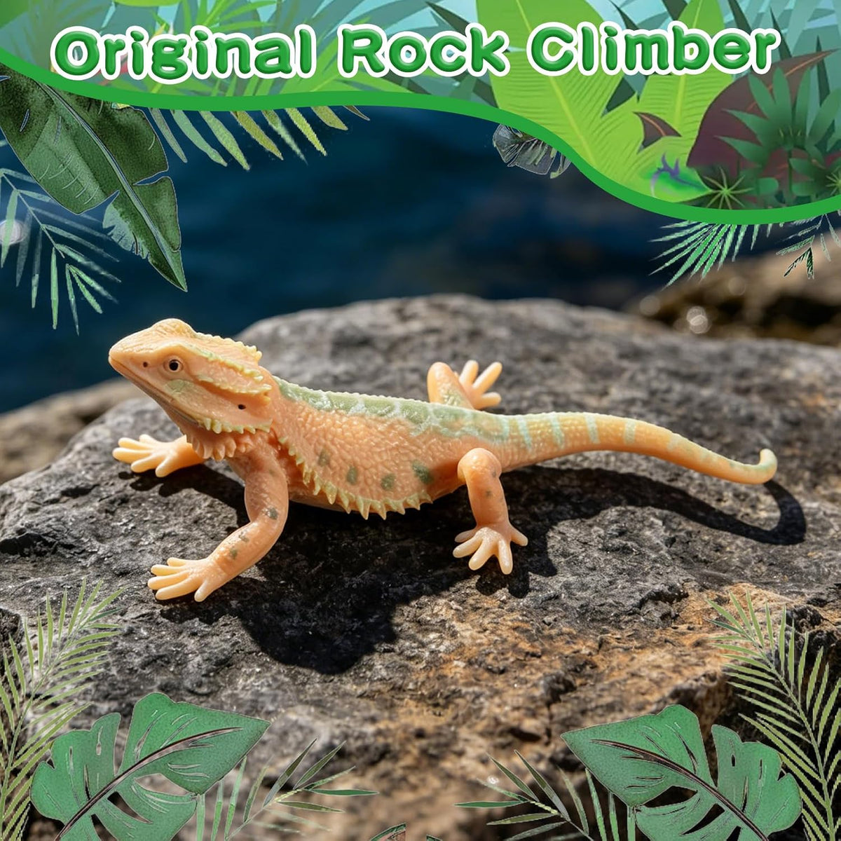 Rich Boxer 5 inch bearded dragon figurine, detailed plastic lizard for home and garden decor - view 3