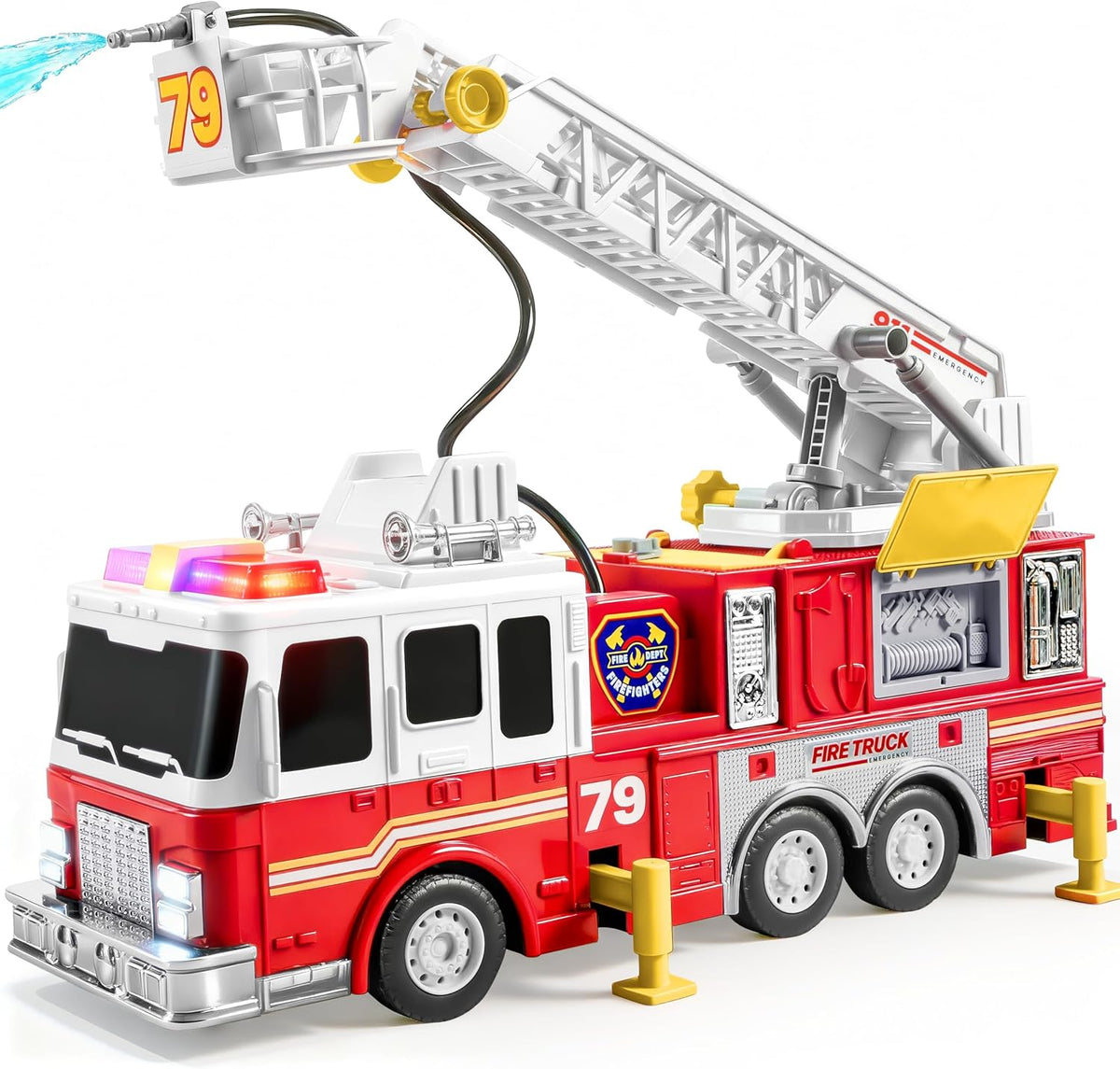 JOYIN Extra Large Fire Truck Toy, with Ladder