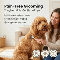 Dematting Rake for Dogs, Detangling - Dematting Rake Small - image 2