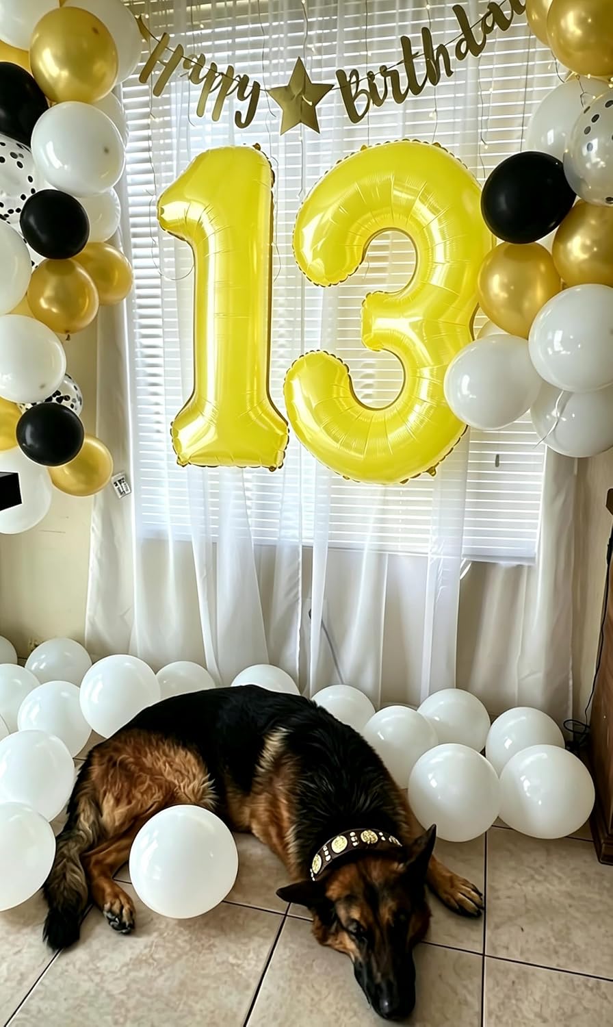 Number Balloons 1st Birthday Decorations - Yellow / Number 6 - image 4