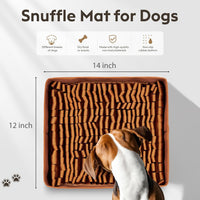 FunFurry Snuffle Mat for Dogs, Dog Puzzle Mat - Brown / 14" X 12"-Portable - image 2