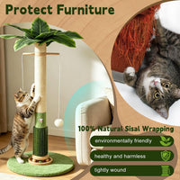 40'' Tall Sisal Cat Scratching Post - green-40inch - image 4