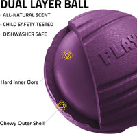 Playology Durable Large Dual Layer Dog Ball, Peanut Butter Scent - Medium / Bacon - image 2