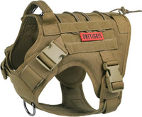OneTigris Tactical Dog Harness No-Pull Service Vest for Medium Large - Small / Brown