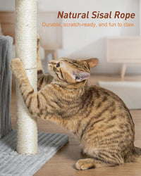 22.8" Cat Tree for Large Cat - Light Gray - image 3