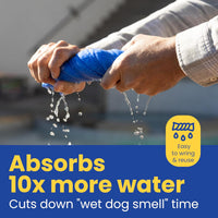 Shammy Dog Towel for Drying Dogs Large, Ultra Absorbent - 34" x 26"/1 Pack / Blue - image 3