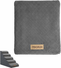 Miorun Dog Stairs for High Beds - Light Grey / 5.0 / Cover 24.5"H