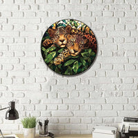 Lygond Metal Tin Circular Stained Glass Jaguar Vintage Club Sign - 1212 Inches