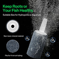 VIVOSUN 2PCS 4 x 2 in Large Air Stone for Aquarium, Air Pump – Essentials for Fish - 1 inch-Cylindrical - image 2