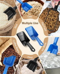 2-Pack Dog Food Scoop 1 Cup - Black and Blue - image 2