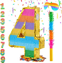 Rainbow Number 5 Pinata for 5th Birthday Party Decorations - 4