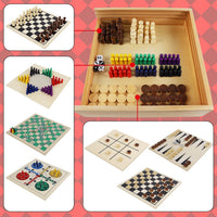 Juegoal 7-in-1 Wooden Board Game Set for Kids Adults - image 3