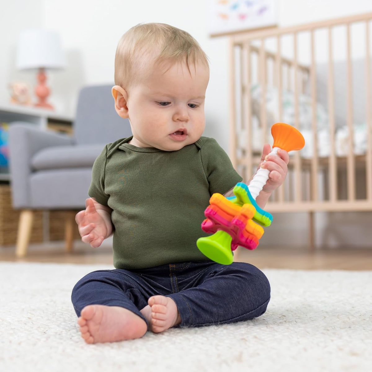 Fat Brain Toys MiniSpinny Travel-Friendly Spinning Textured Sensory - image 4