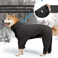 Dotoner Pullover Dog Sweater with Leash Hole - Small / Grey - image 2