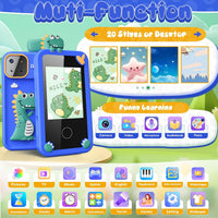 Luyiilo Kids Smart Phone Toys for Boys - Blue - image 2