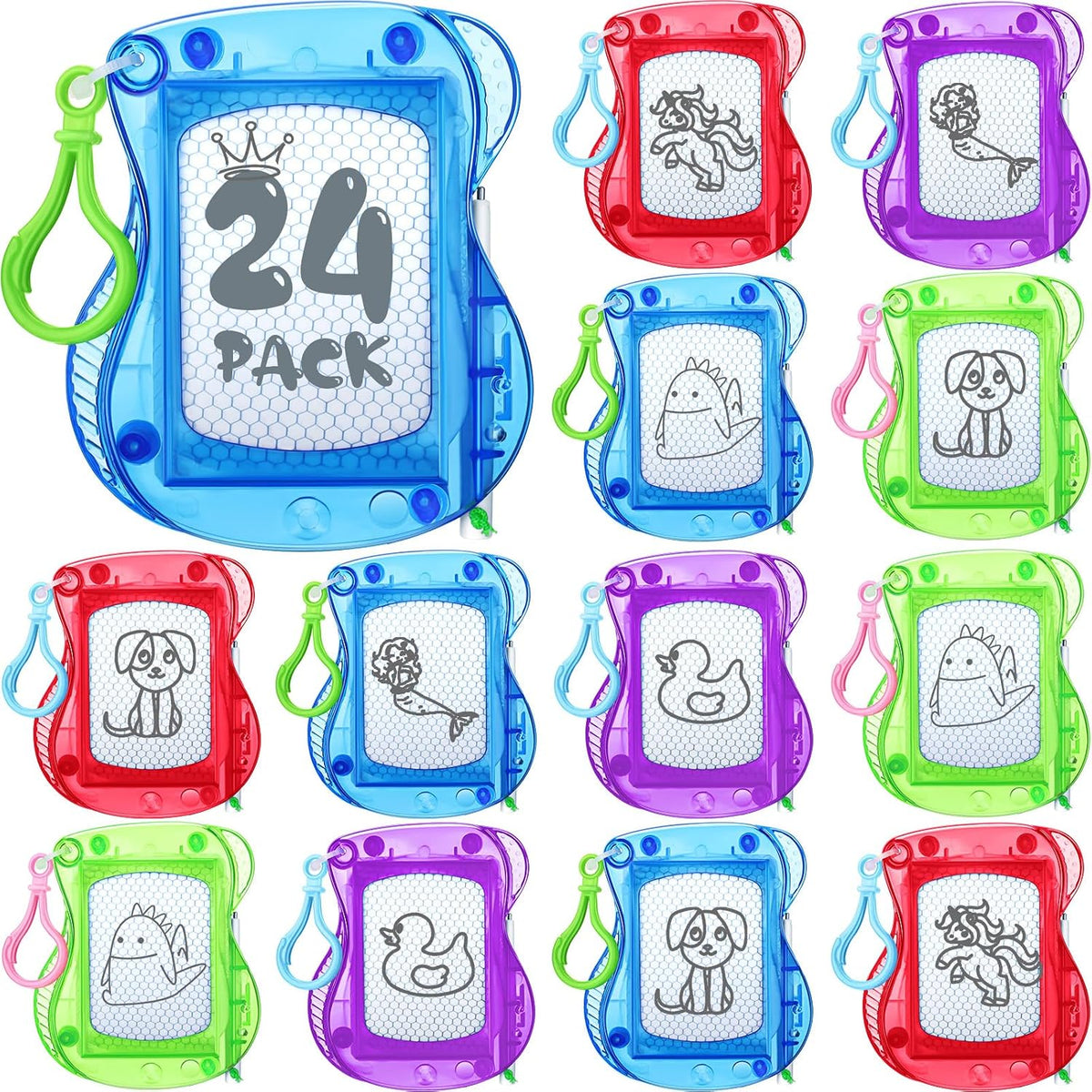Chinco 24 Pieces Mini Magnetic Drawing Board