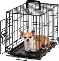 Sweetcrispy 36 Inch Dog Crate, Medium Dog Cage - Single Door / 18.0"L x 11.8"W x 14.0"H