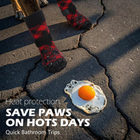 EXPAWLORER Dog Socks for Hot Pavement Summer to Prevent Licking Paws - M / Red&Black - image 4