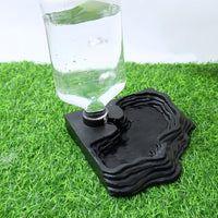 Lizard Bearded Dragon Water Bowl Dish Automatic Dispenser - Black - image 2