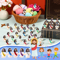 Bememo 50pcs Mini Jesus Loves You Religious Figures - Multicolor - image 3