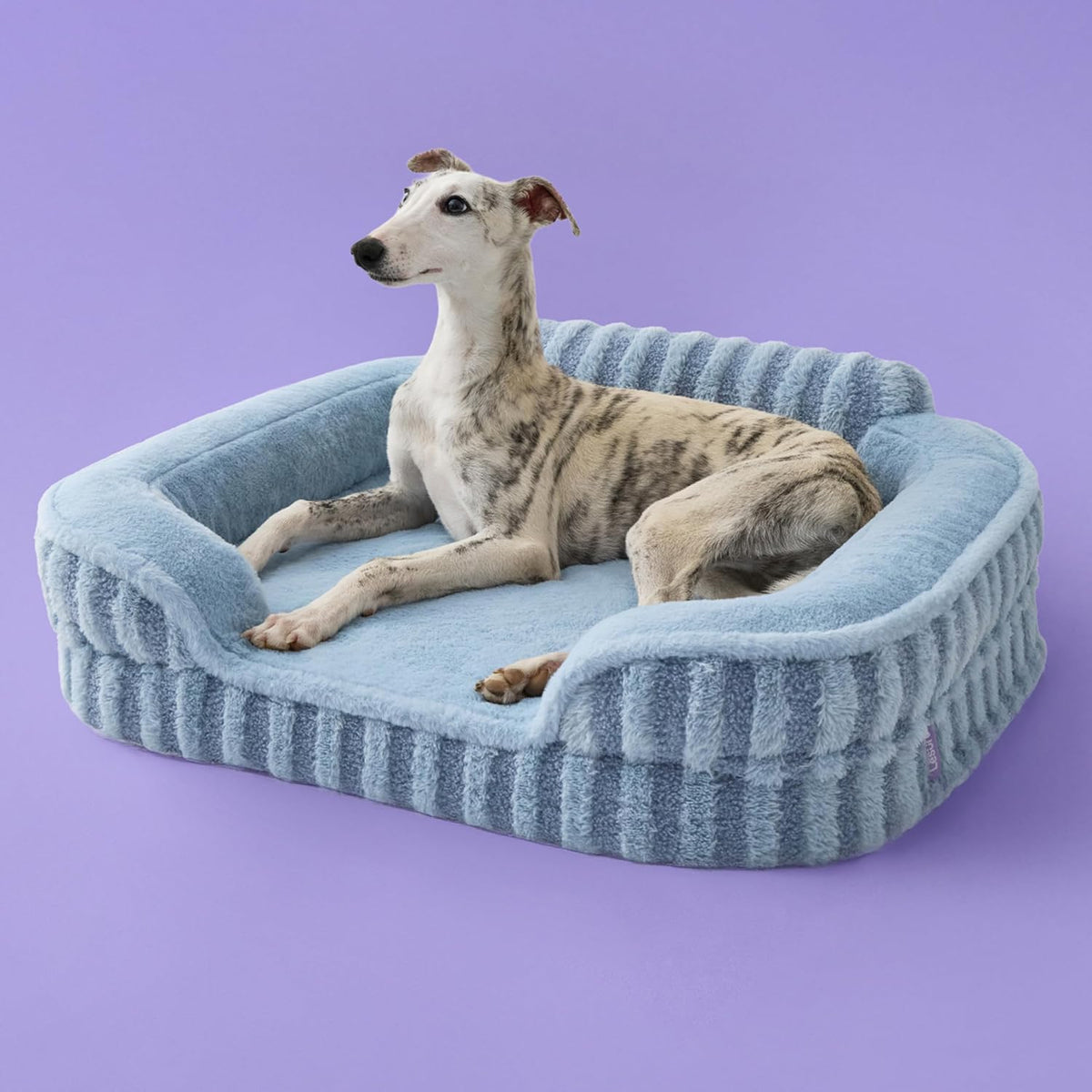 LE SURE Cute Cozy High Back Orthopedic Dog Beds Medium Size Dog - 28.0"l X 23.0"w X 6.5"th / Blue