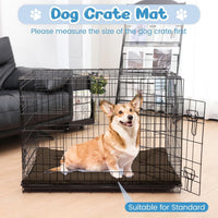 Dog Crate Pad, Washable Cozy Dog Bed Mat for Medium Dogs 36"x23" - 30.0"L x 20.0"W x 1.5"Th / Brown - image 3