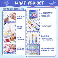 CHICAUP Paint with Water Coloring Books for Kids - Blue - image 2